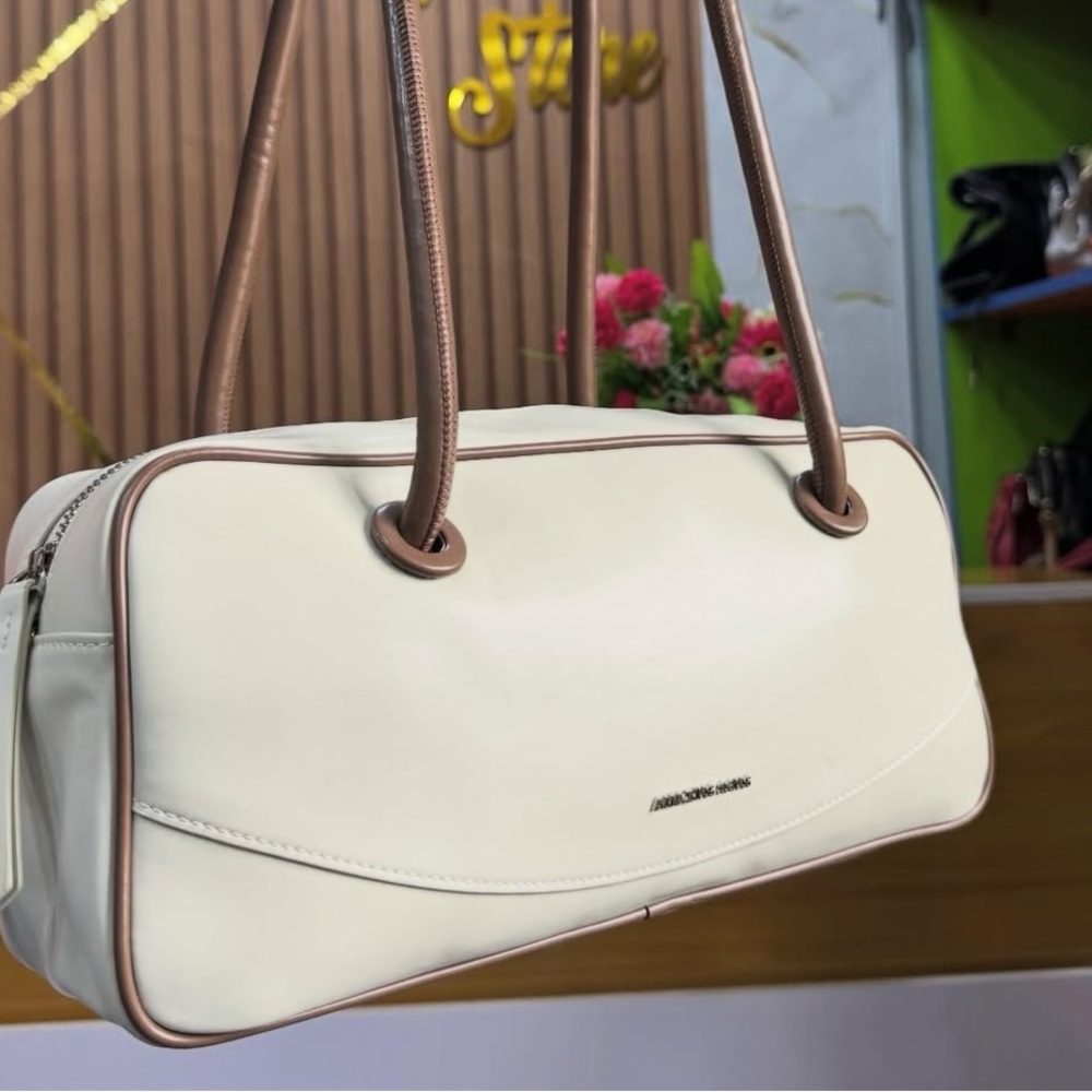 Elegant Cream and Brown Shoulder Bag by - Picture 5 of 9